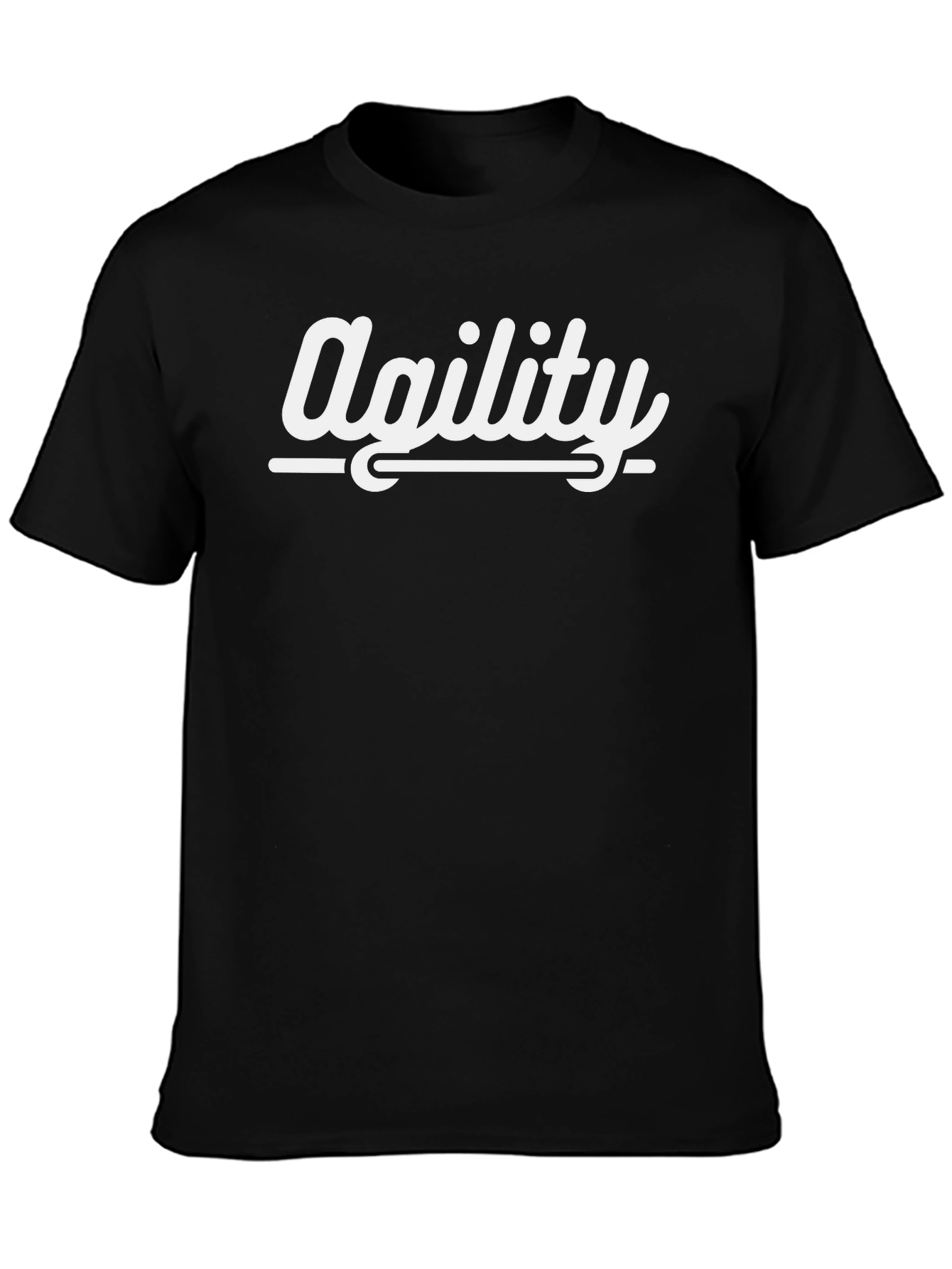 Agility Graphic Tee - Black Cotton T-Shirt