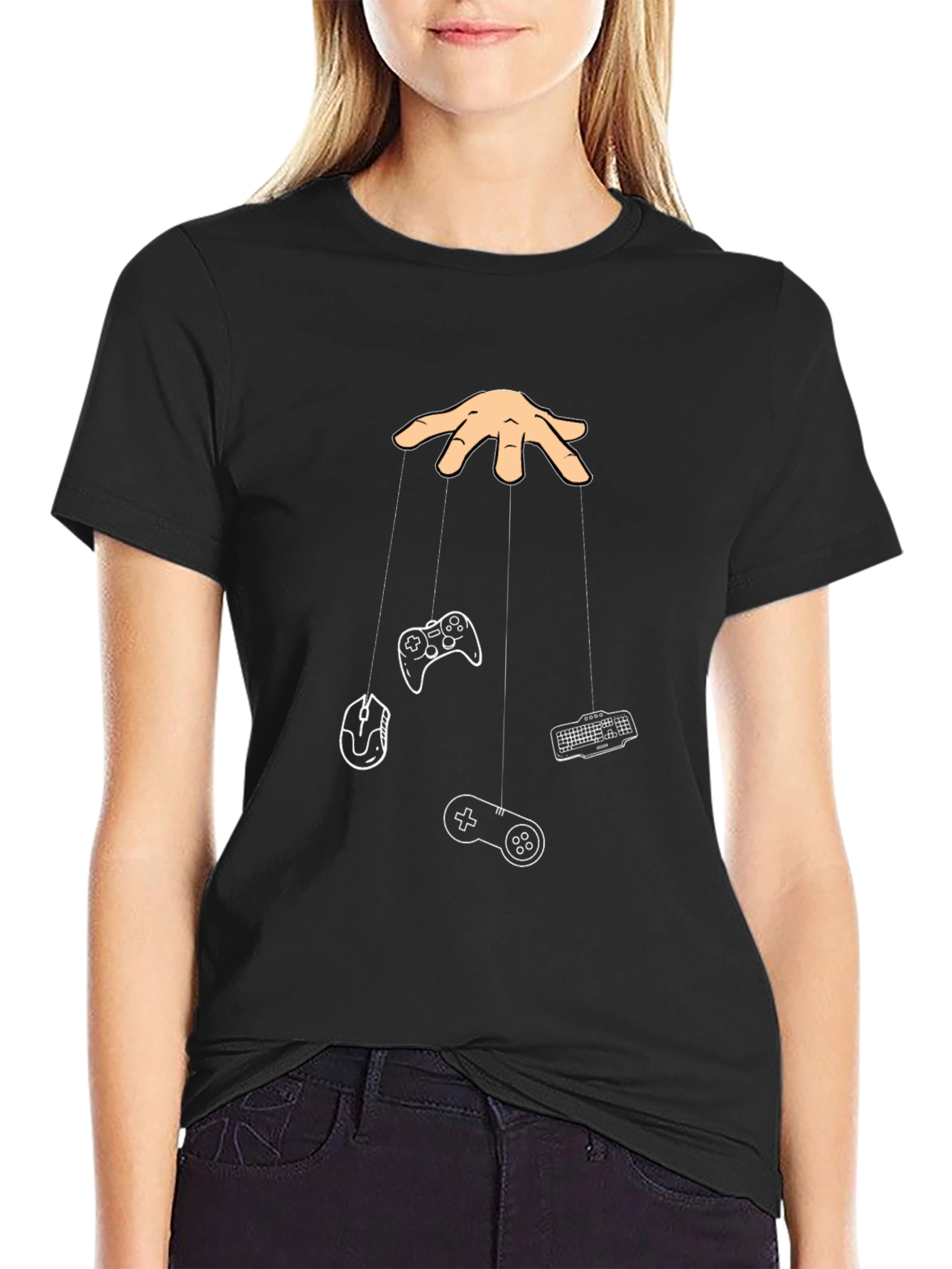 Gamer Puppet T-Shirt - Black Cotton Tee
