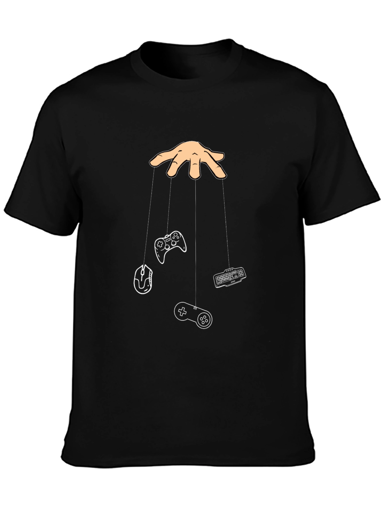 Gamer Puppet T-Shirt - Black Cotton Tee