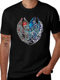 Fantasy Graphic Print Black T-Shirt