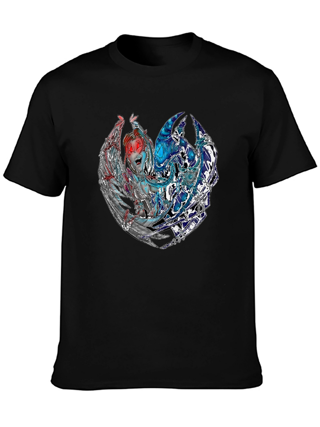 Fantasy Graphic Print Black T-Shirt