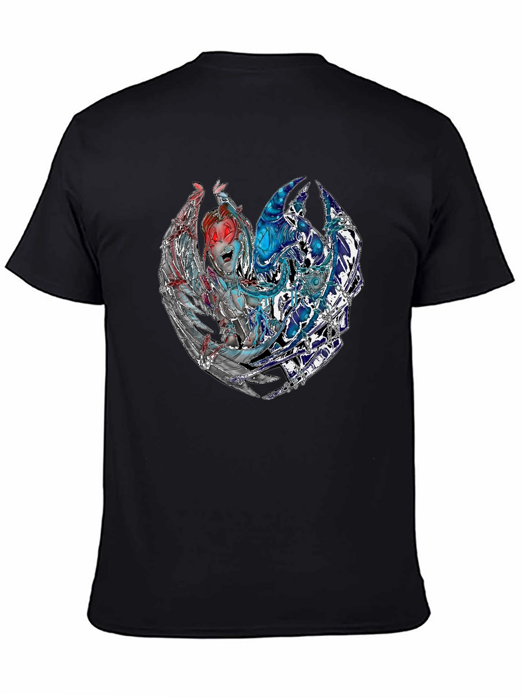 Fantasy Graphic Print Black T-Shirt