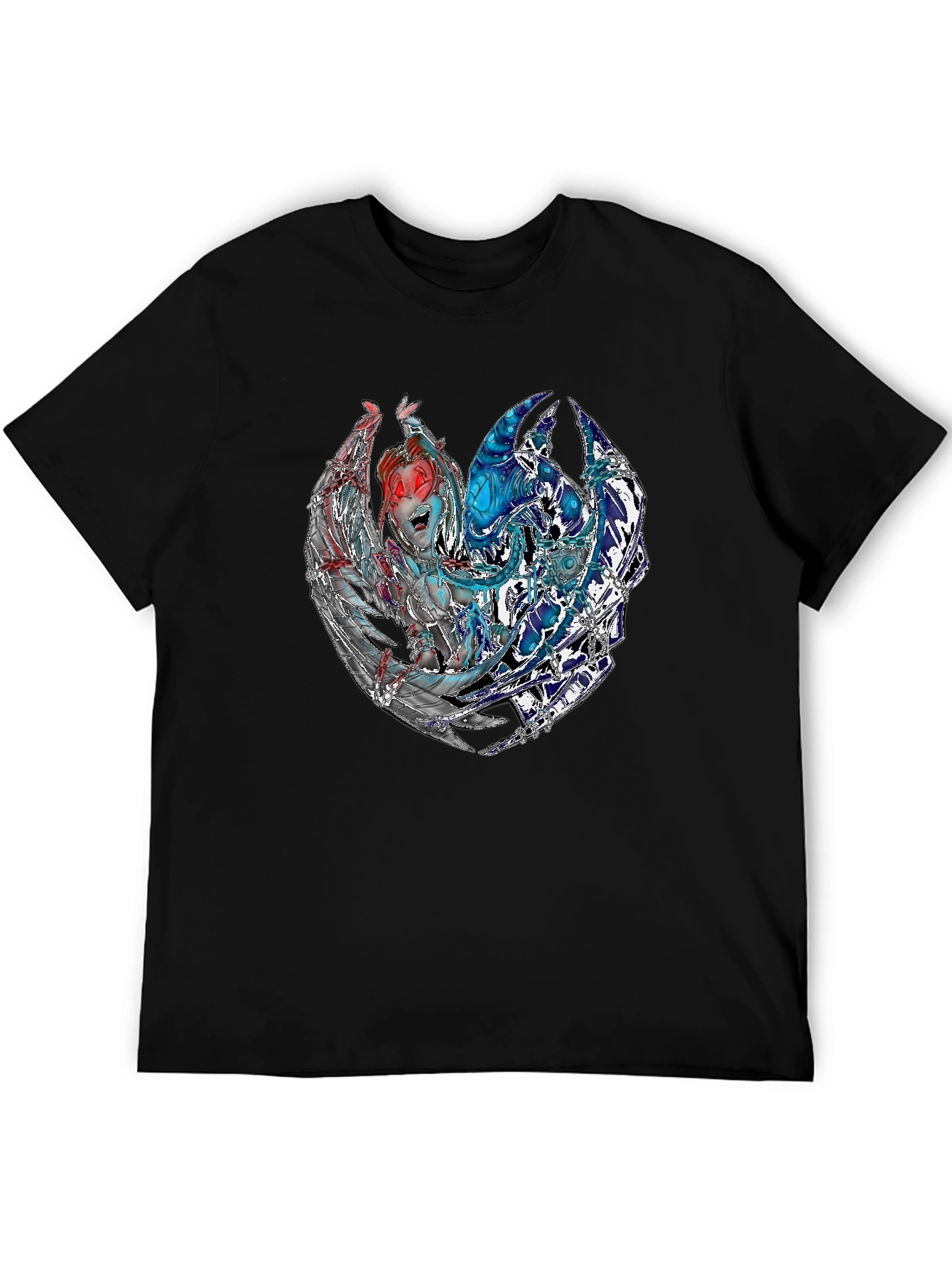 Fantasy Graphic Print Black T-Shirt