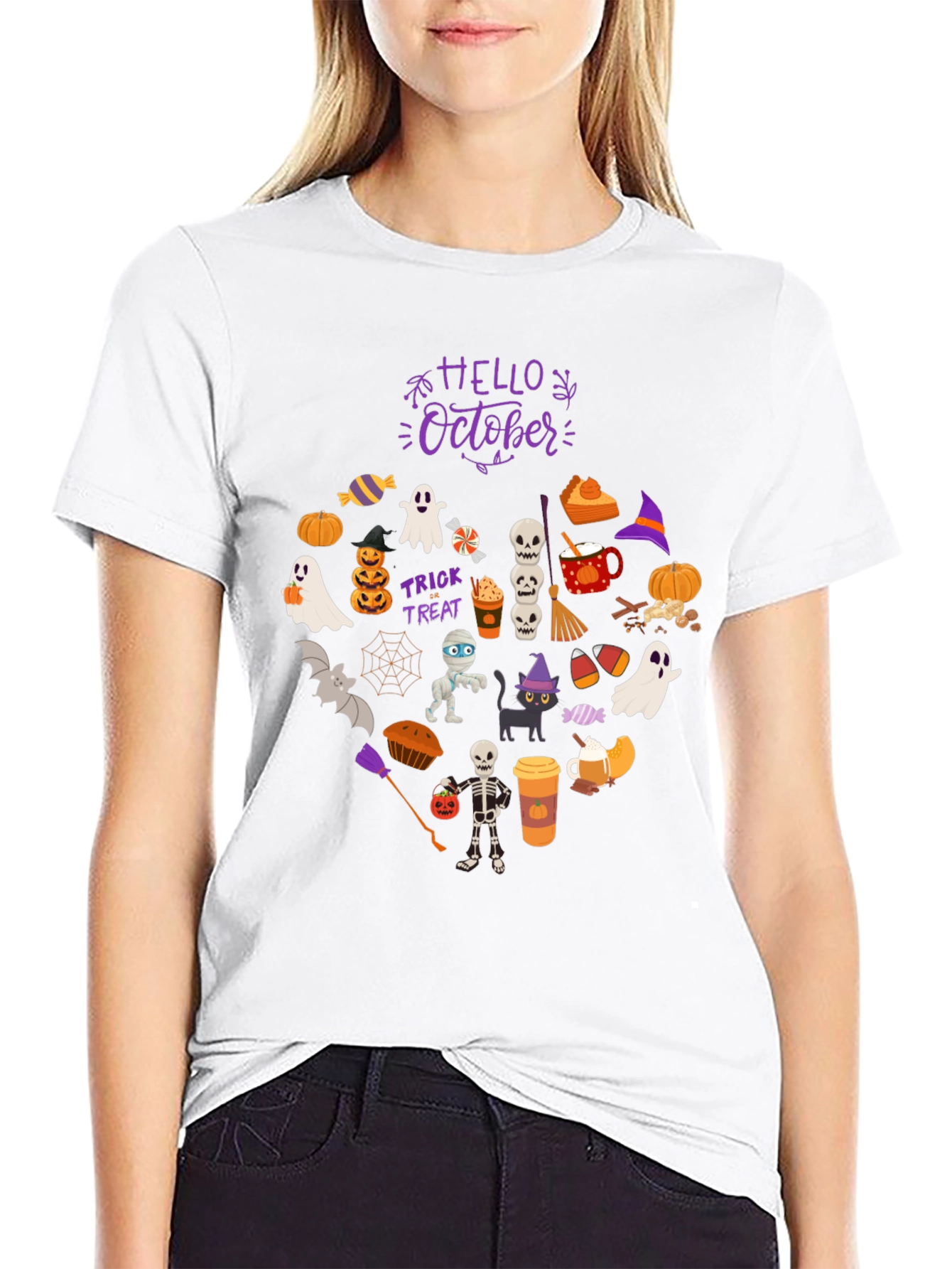 Hello October Halloween T-Shirt