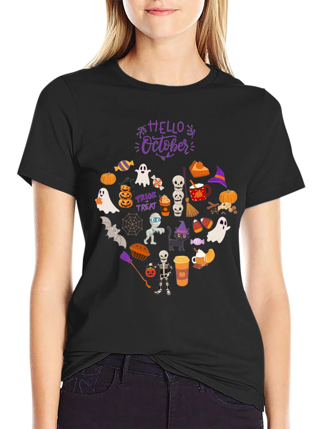 Hello October Halloween T-Shirt