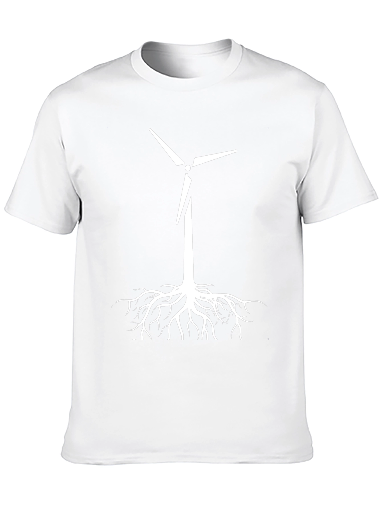 Eco-Friendly Wind Turbine Roots T-Shirt - Black