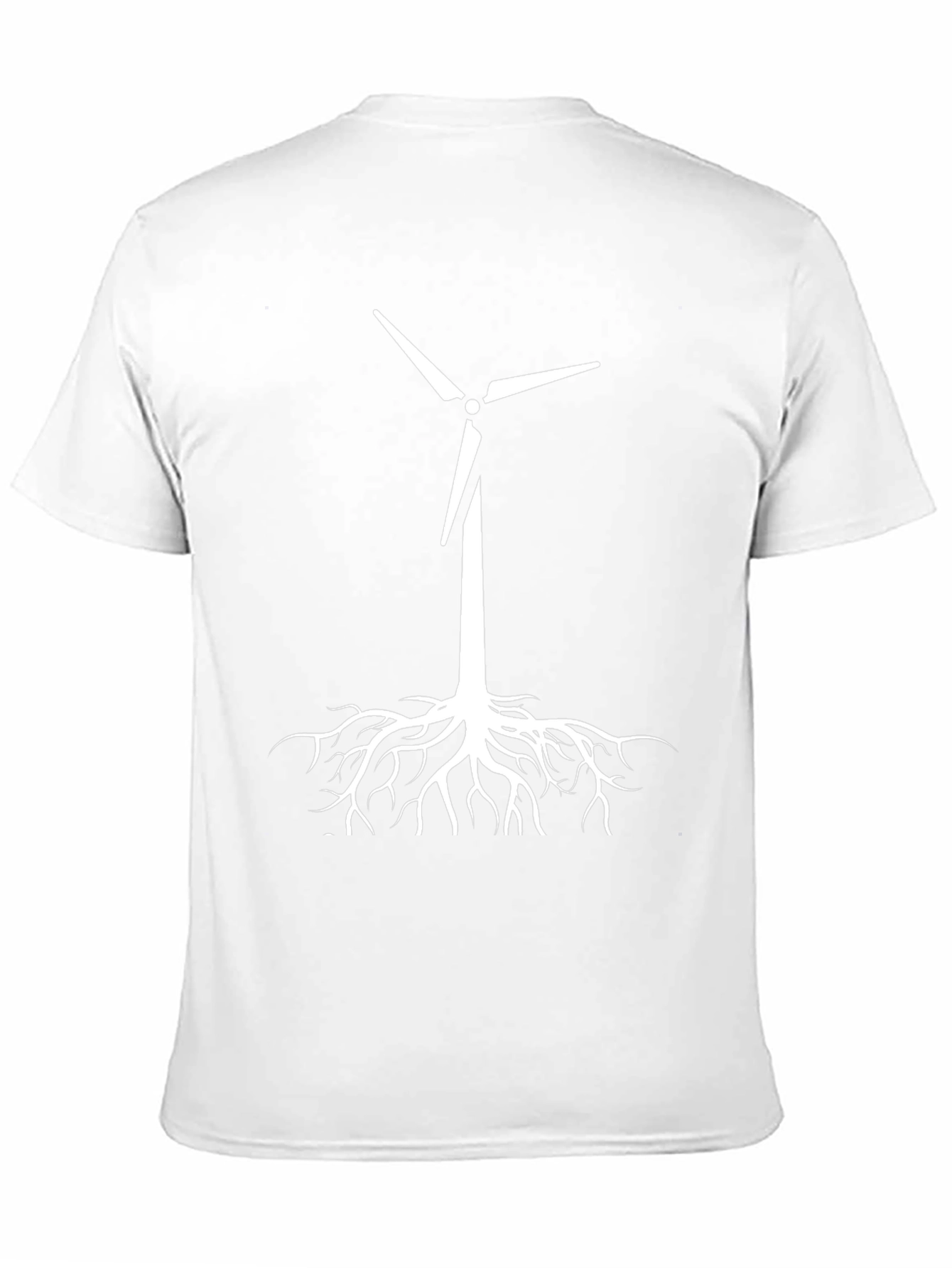 Eco-Friendly Wind Turbine Roots T-Shirt - Black