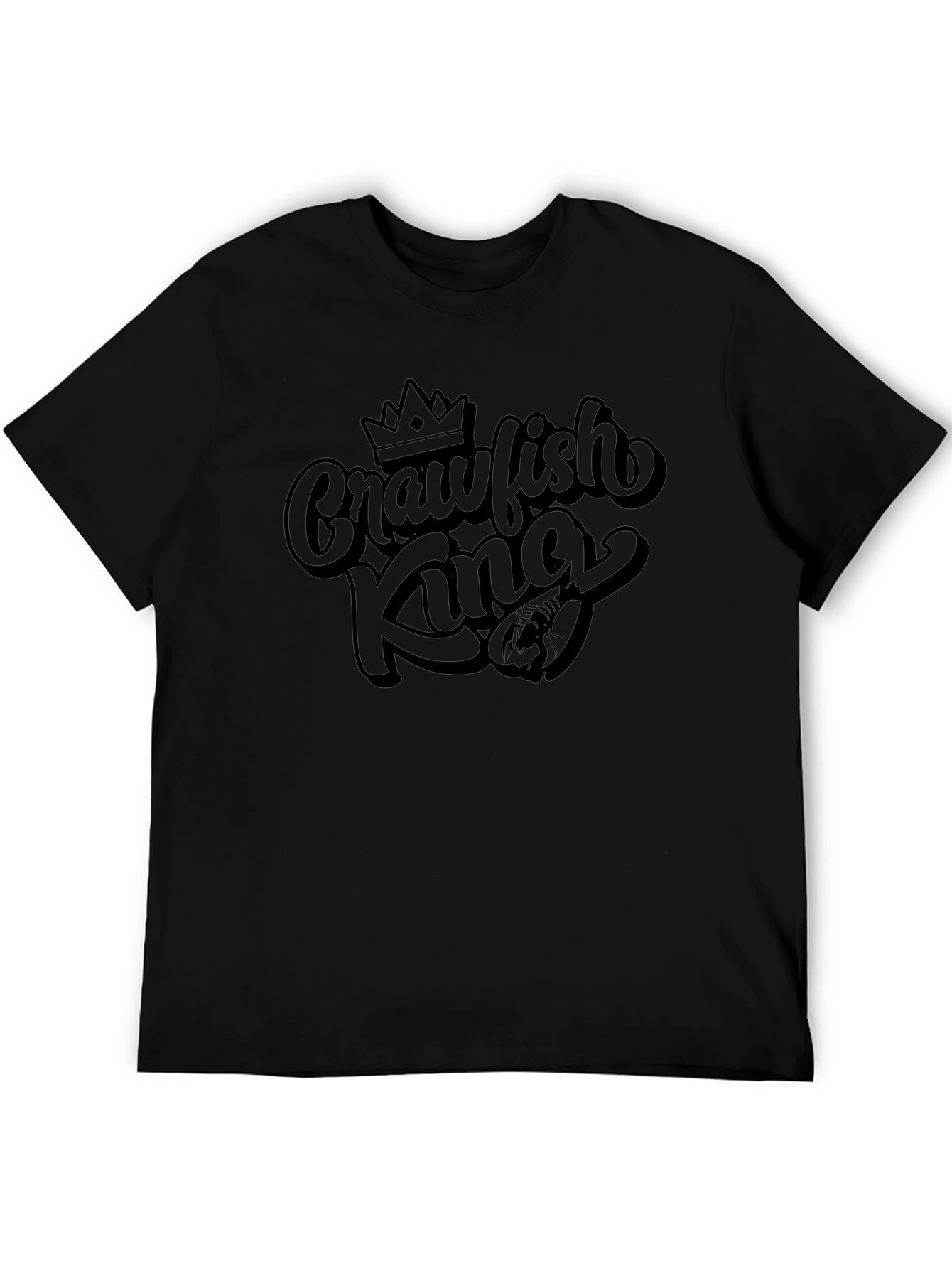 Crawfish King Graphic Tee - Black Cotton Blend