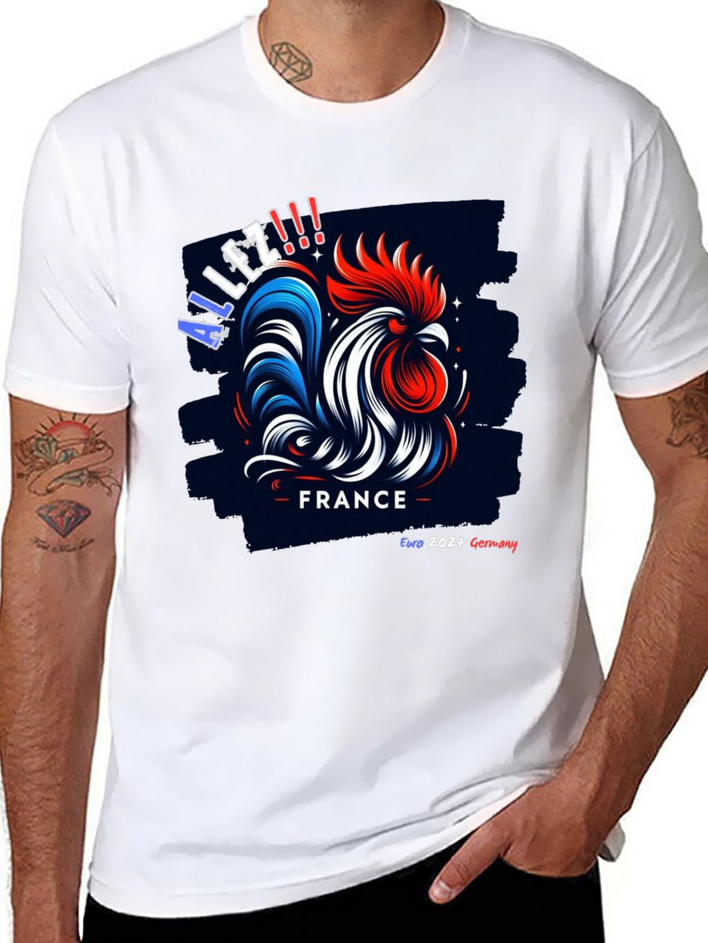 France Euro 2024 Rooster T-Shirt - Allez!