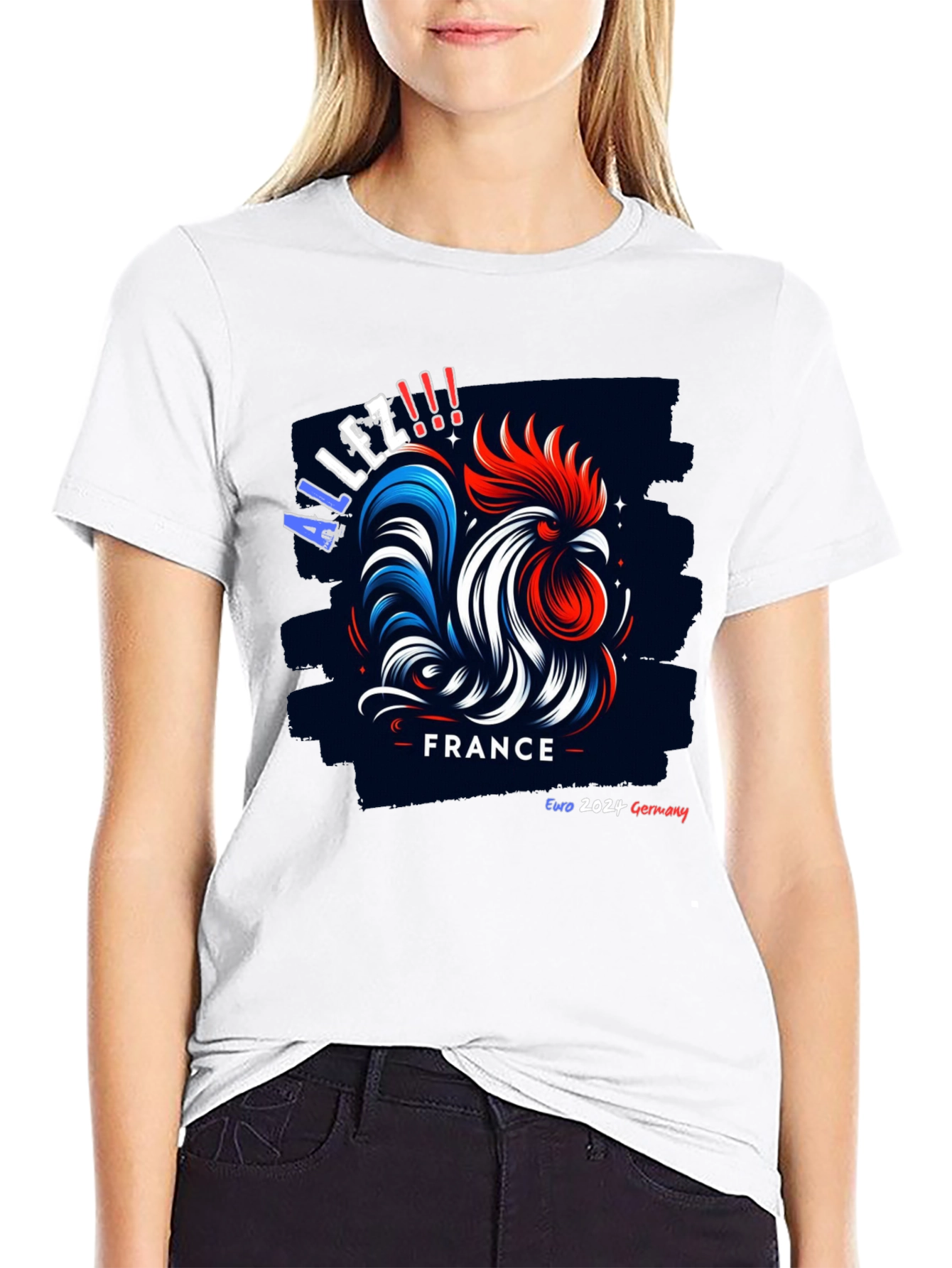 France Euro 2024 Rooster T-Shirt - Allez!