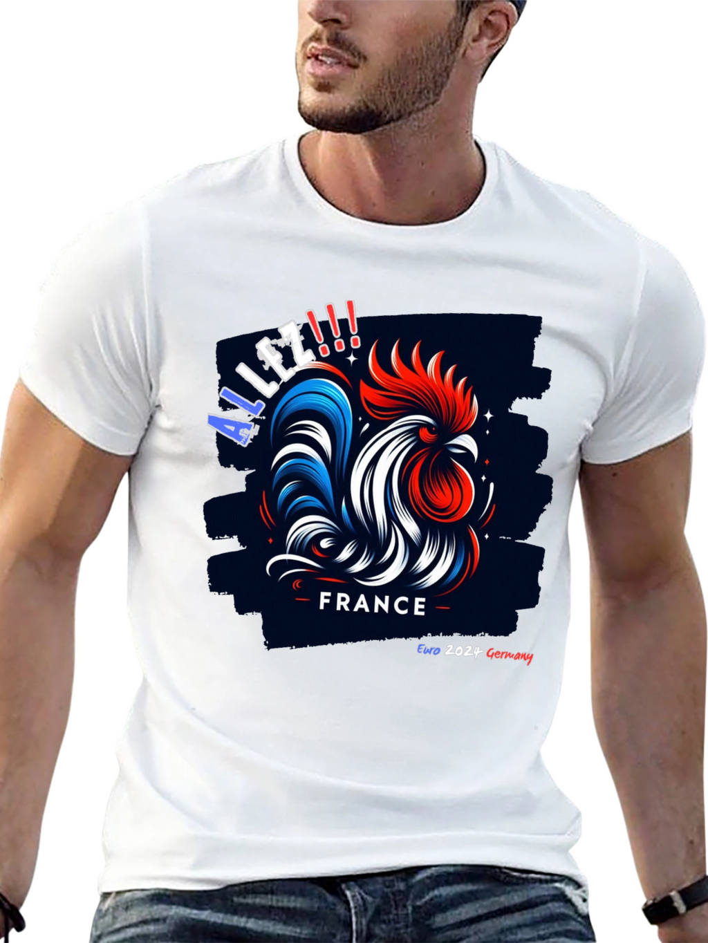 France Euro 2024 Rooster T-Shirt - Allez!
