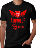 Airwolf Bloody Graphic Print T-Shirt - Black