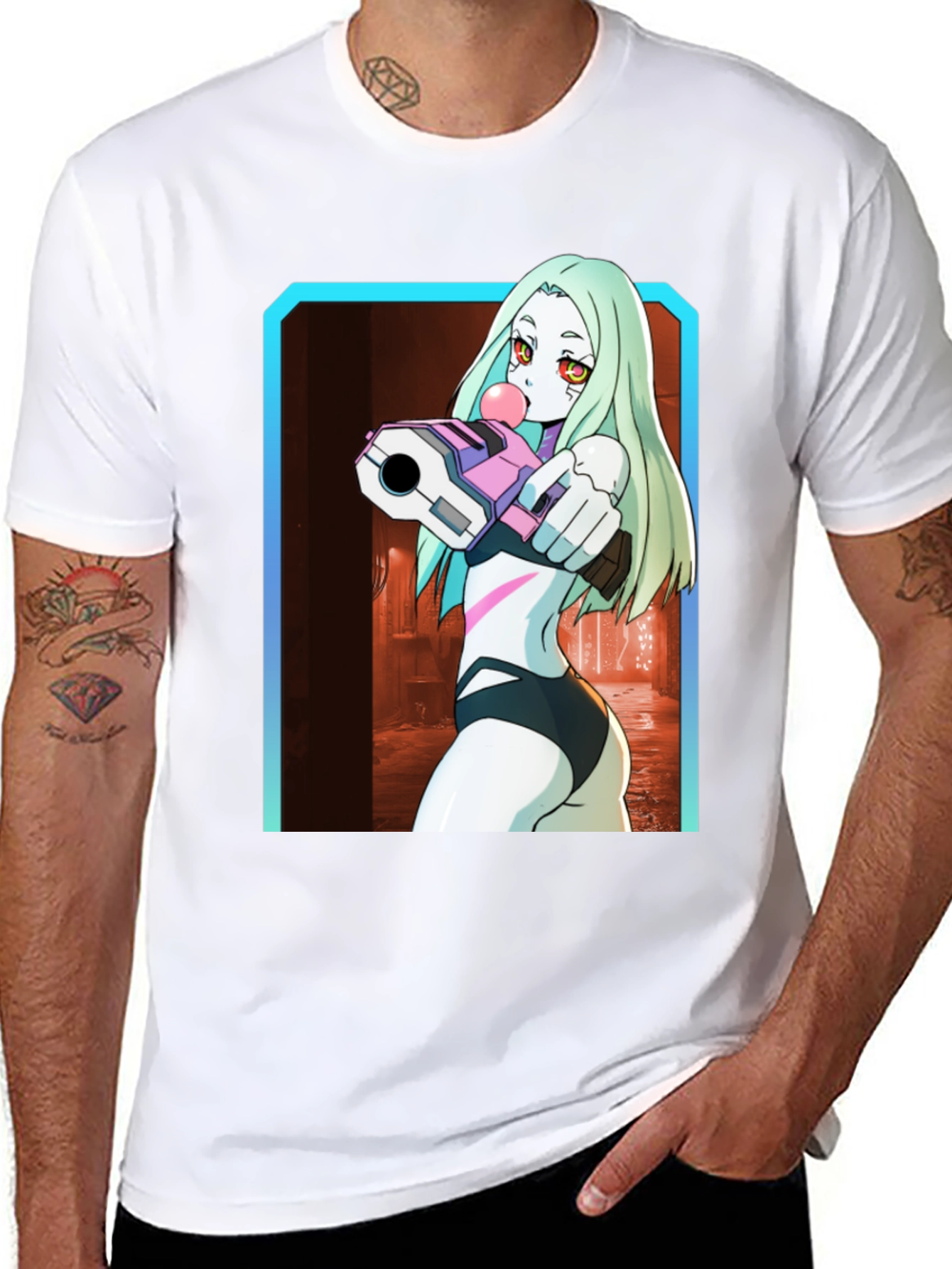 Anime Character Graphic Black T-Shirt