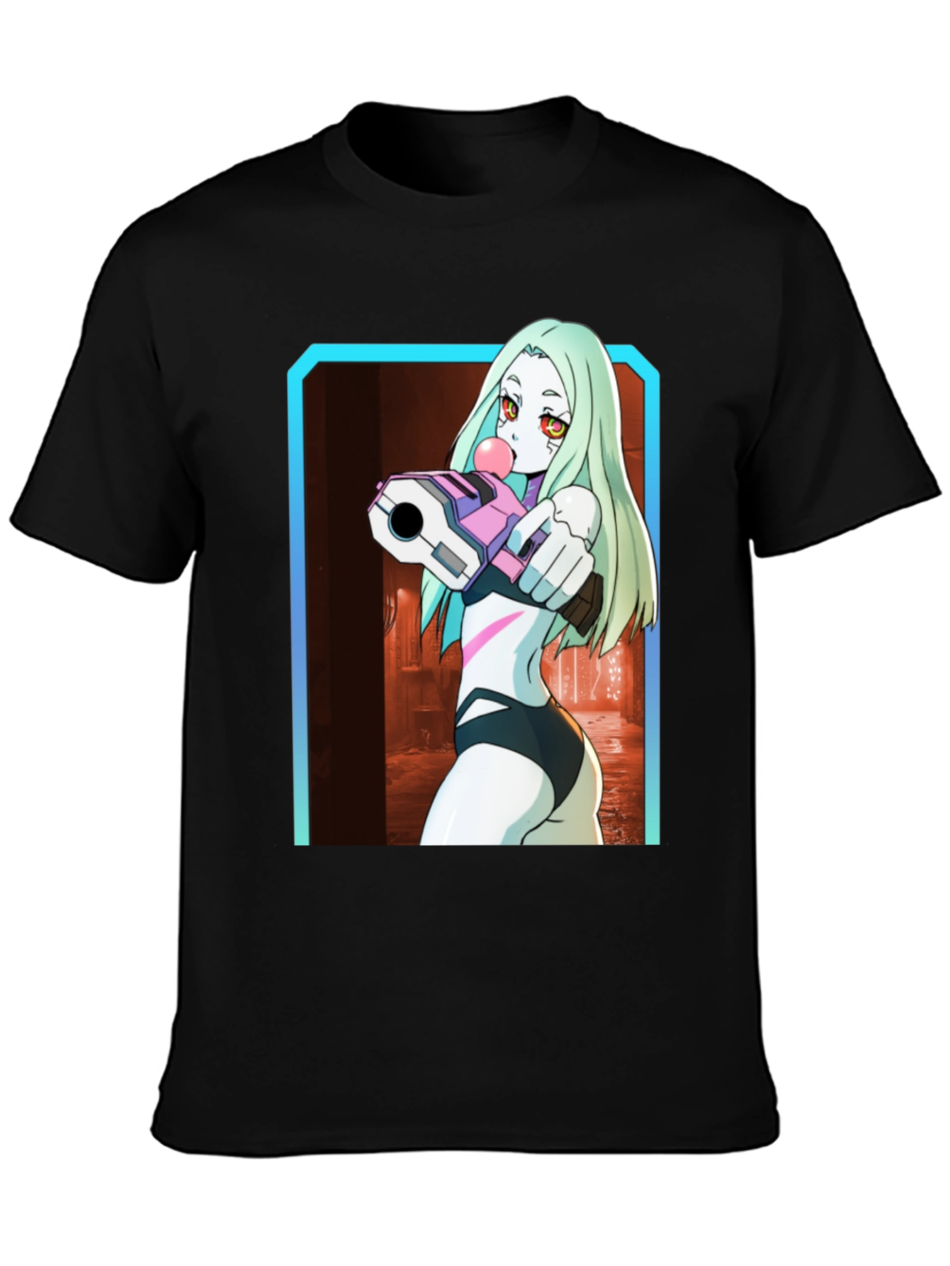 Anime Character Graphic Black T-Shirt