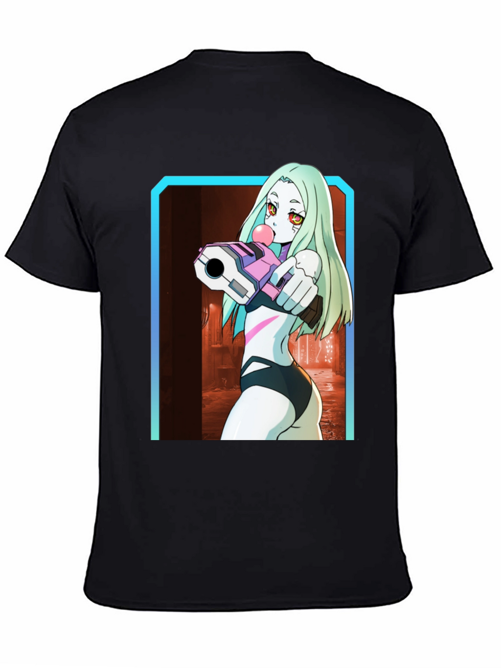 Anime Character Graphic Black T-Shirt