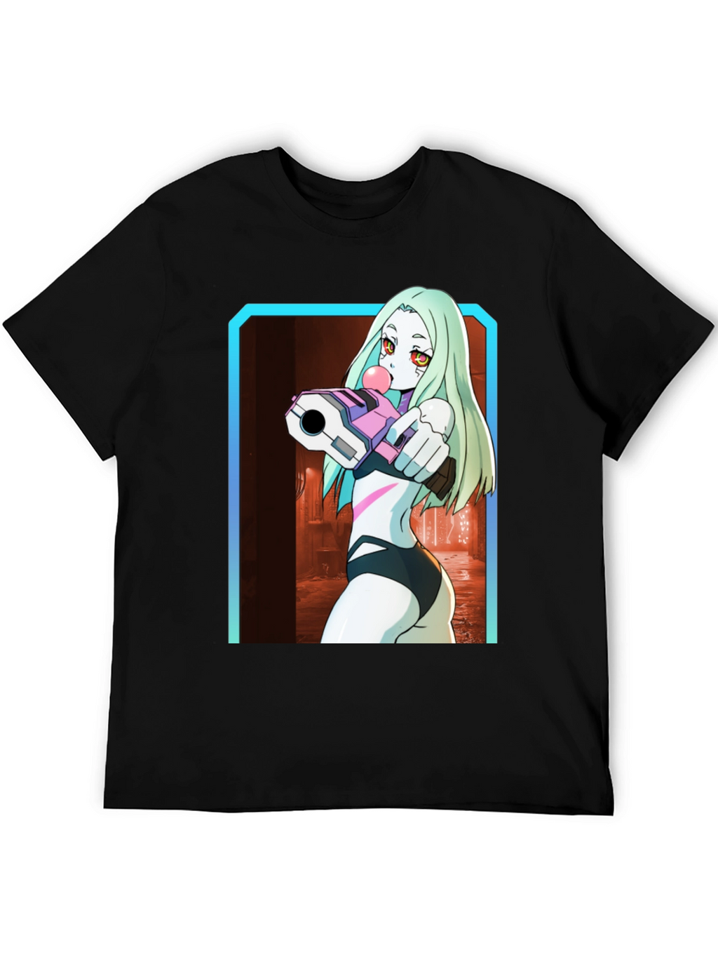Anime Character Graphic Black T-Shirt