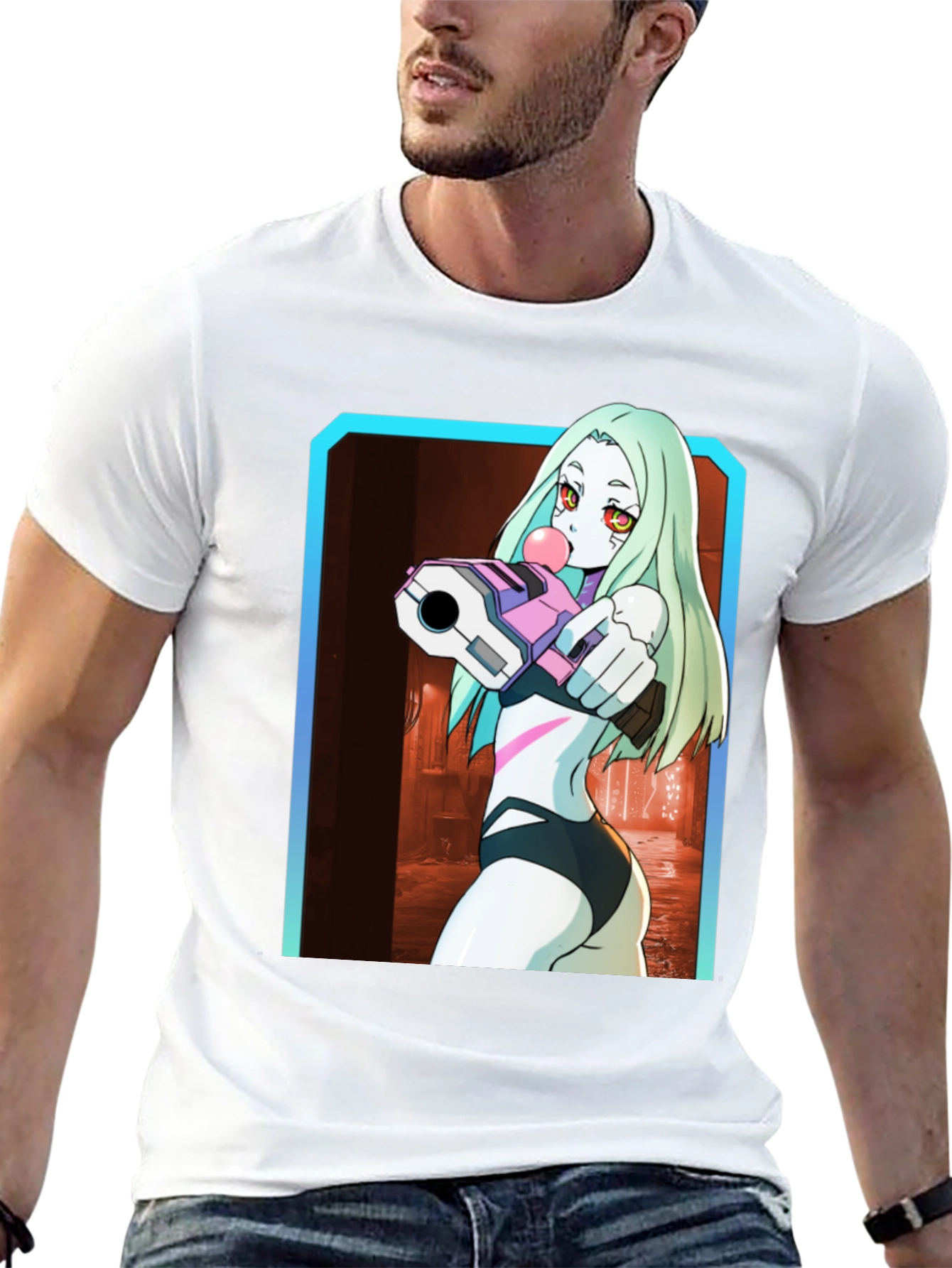 Anime Character Graphic Black T-Shirt