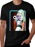 Anime Character Graphic Black T-Shirt