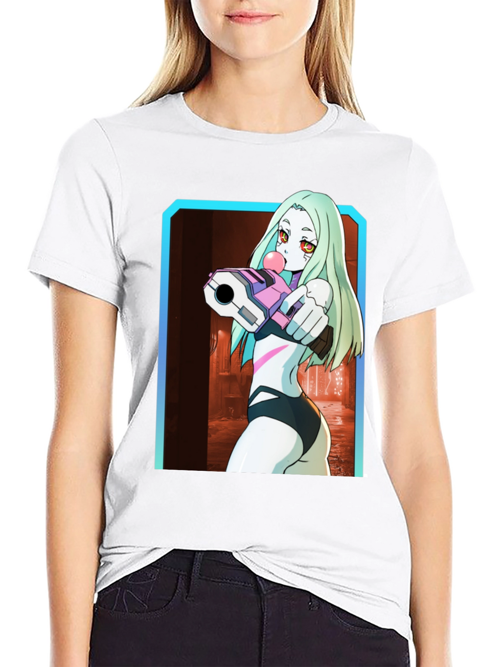 Anime Character Graphic Black T-Shirt