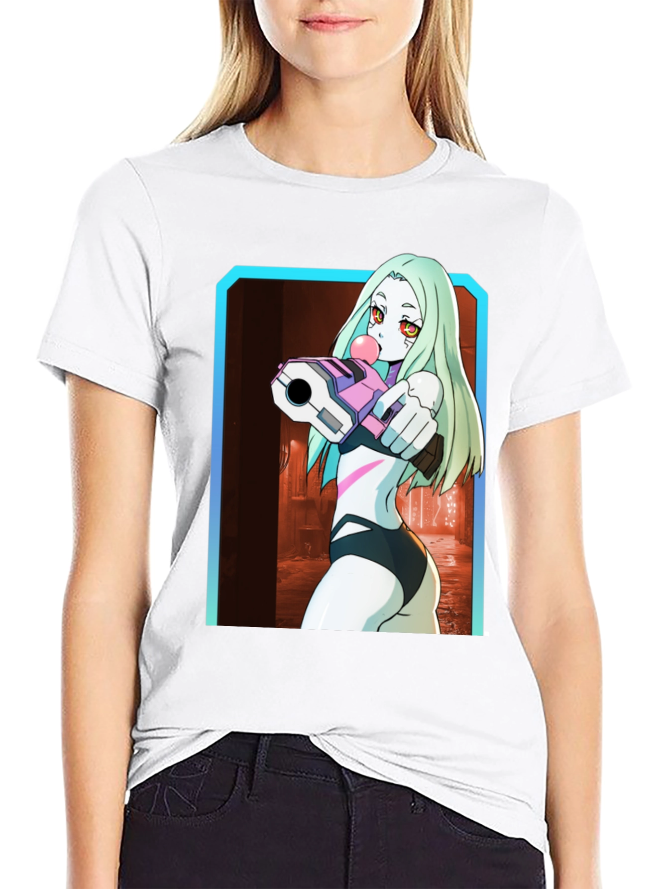 Anime Character Graphic Black T-Shirt