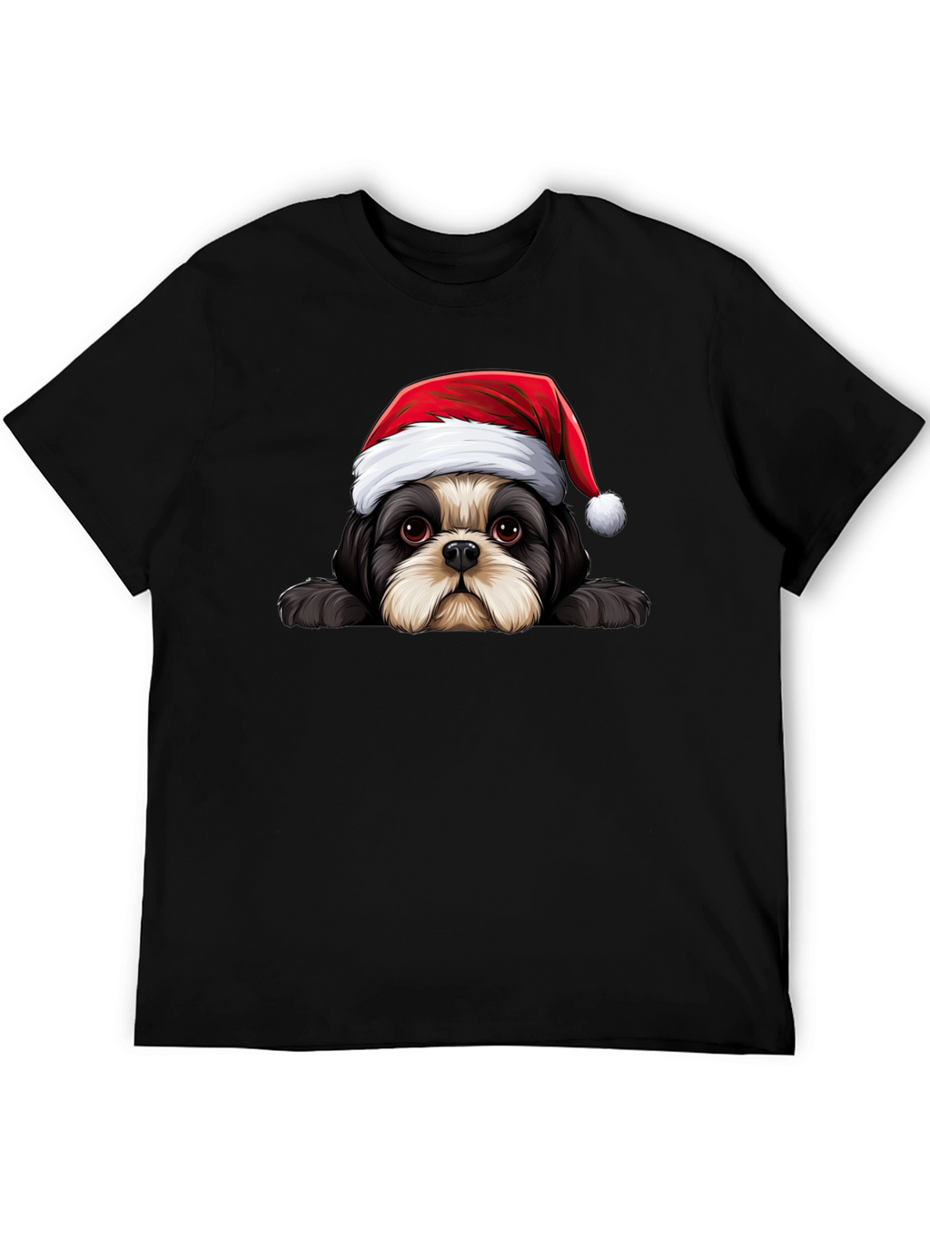Festive Dog Graphic Tee - Holiday Cheer