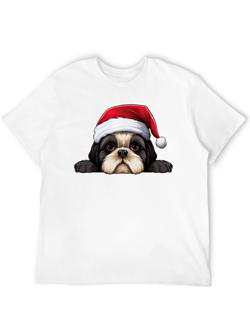 Festive Dog Graphic Tee - Holiday Cheer