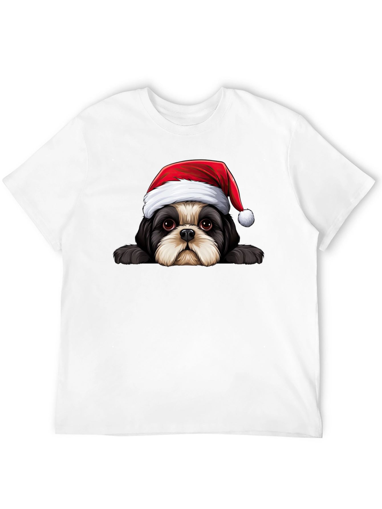 Festive Dog Graphic Tee - Holiday Cheer