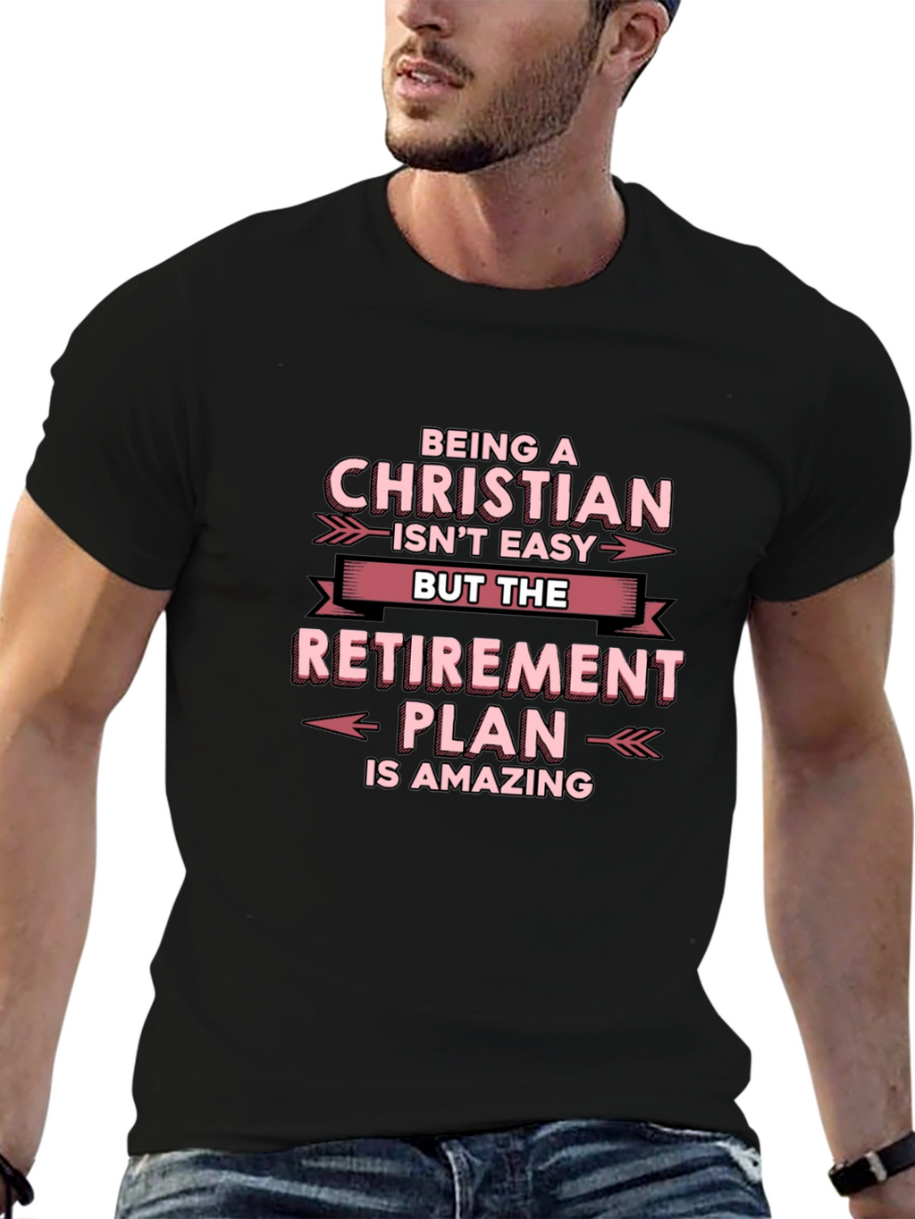 Christian Retirement Plan T-Shirt - Black