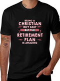 Christian Retirement Plan T-Shirt - Black