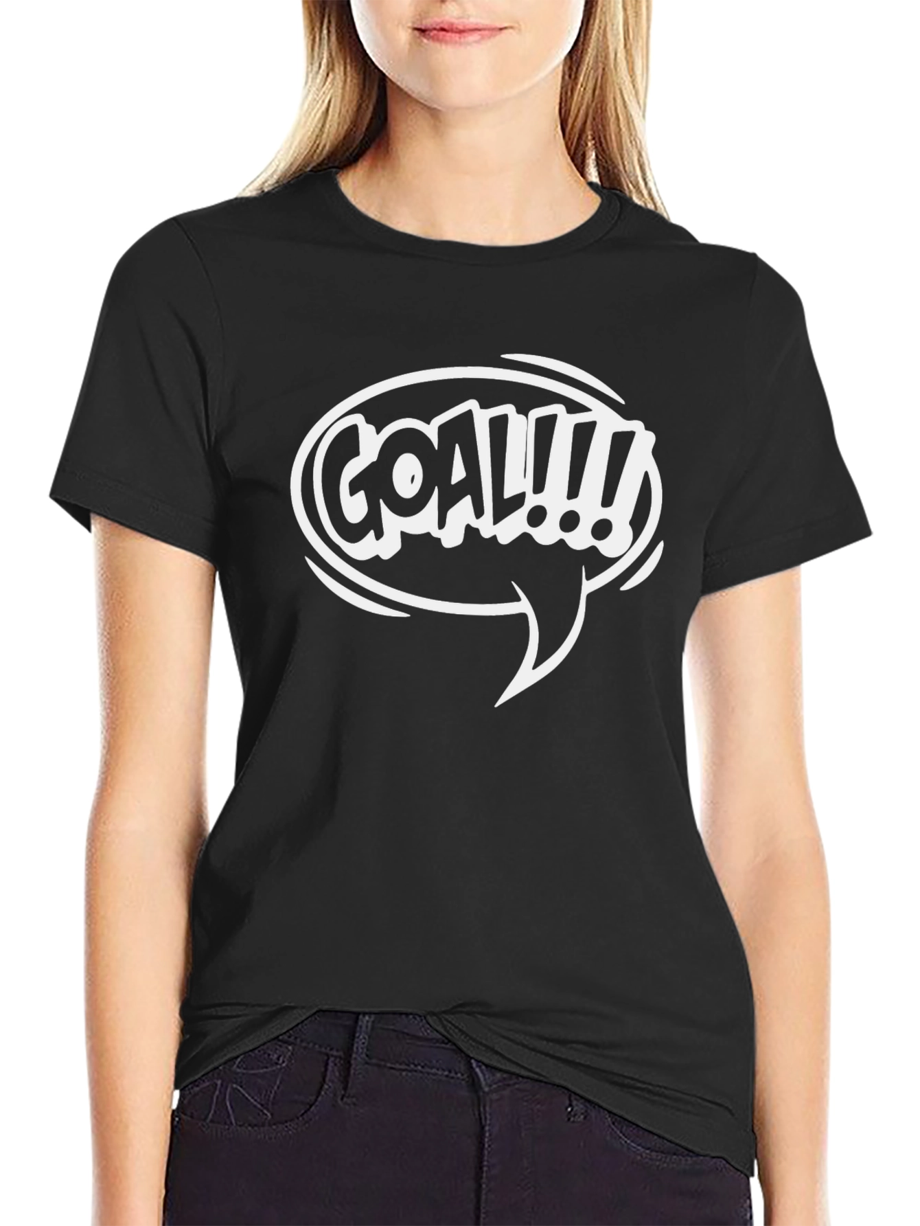 Goal!!! Graphic T-Shirt - Black Cotton Tee