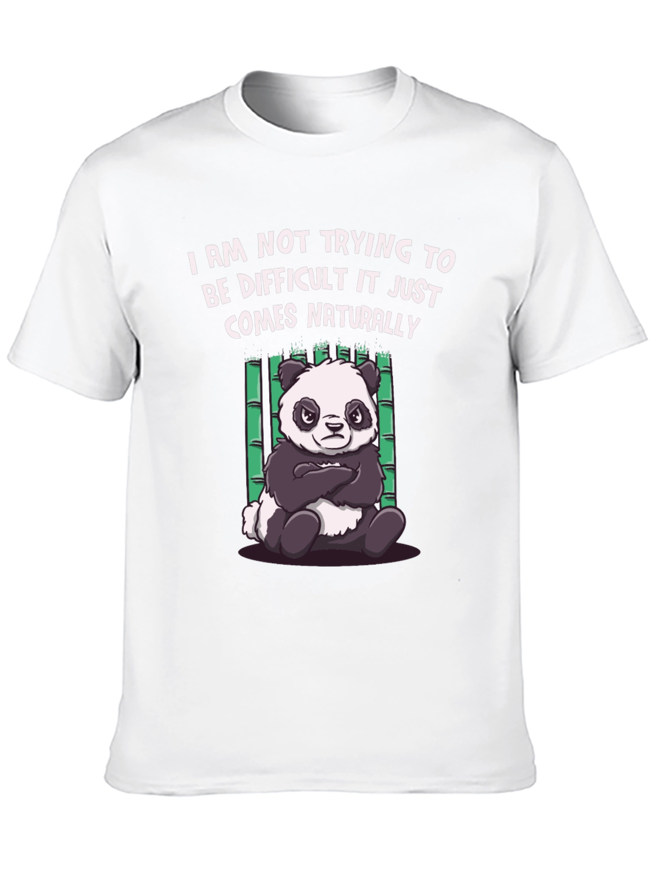 Difficult Panda Graphic Tee - Black