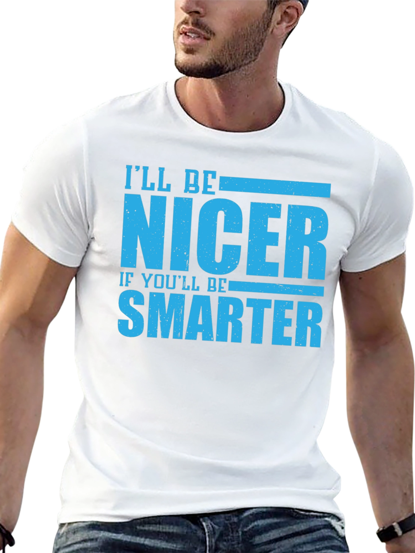 Funny Nicer If Smarter Black T-Shirt