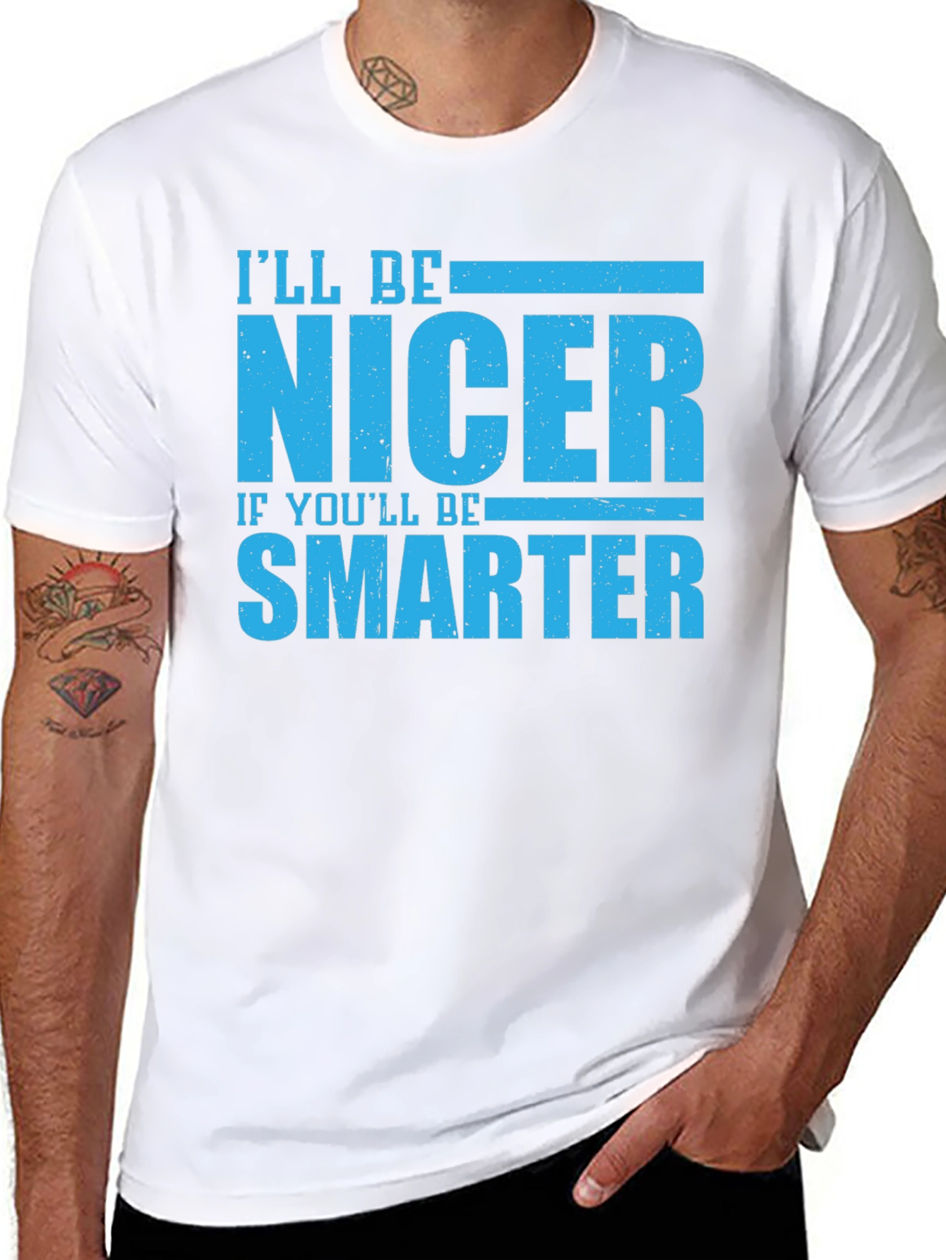 Funny Nicer If Smarter Black T-Shirt