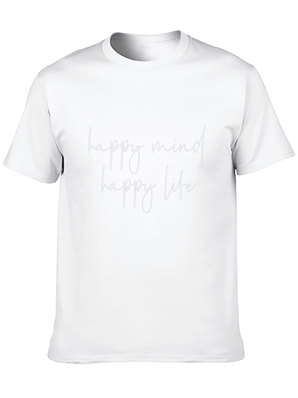 Happy Mind Happy Life Black T-Shirt
