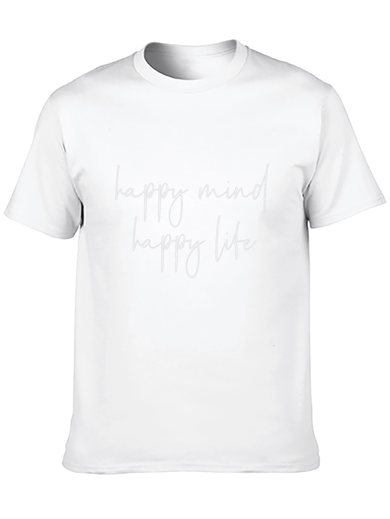 Happy Mind Happy Life Black T-Shirt