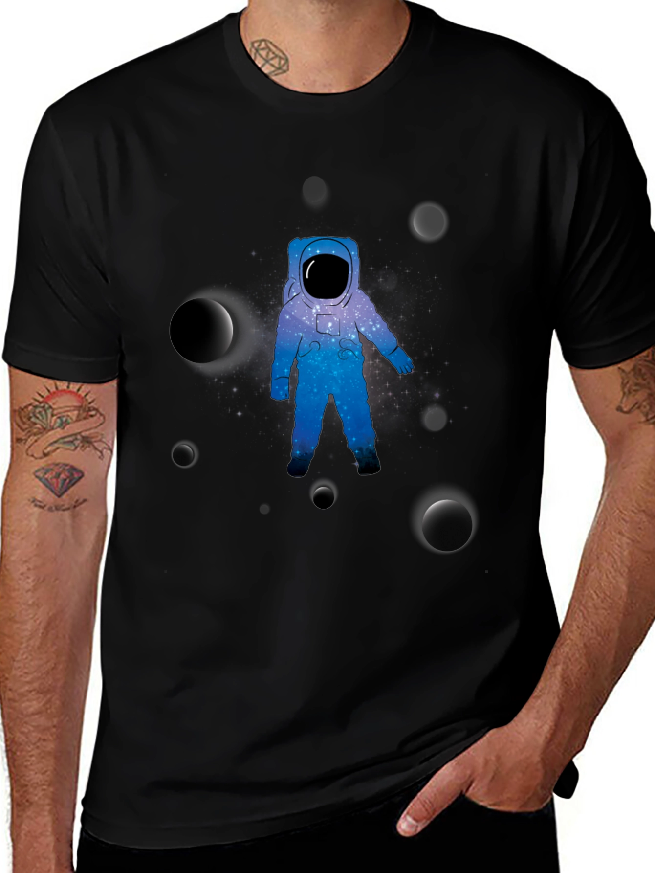 Astronaut Galaxy Graphic T-Shirt - Space Adventure Tee
