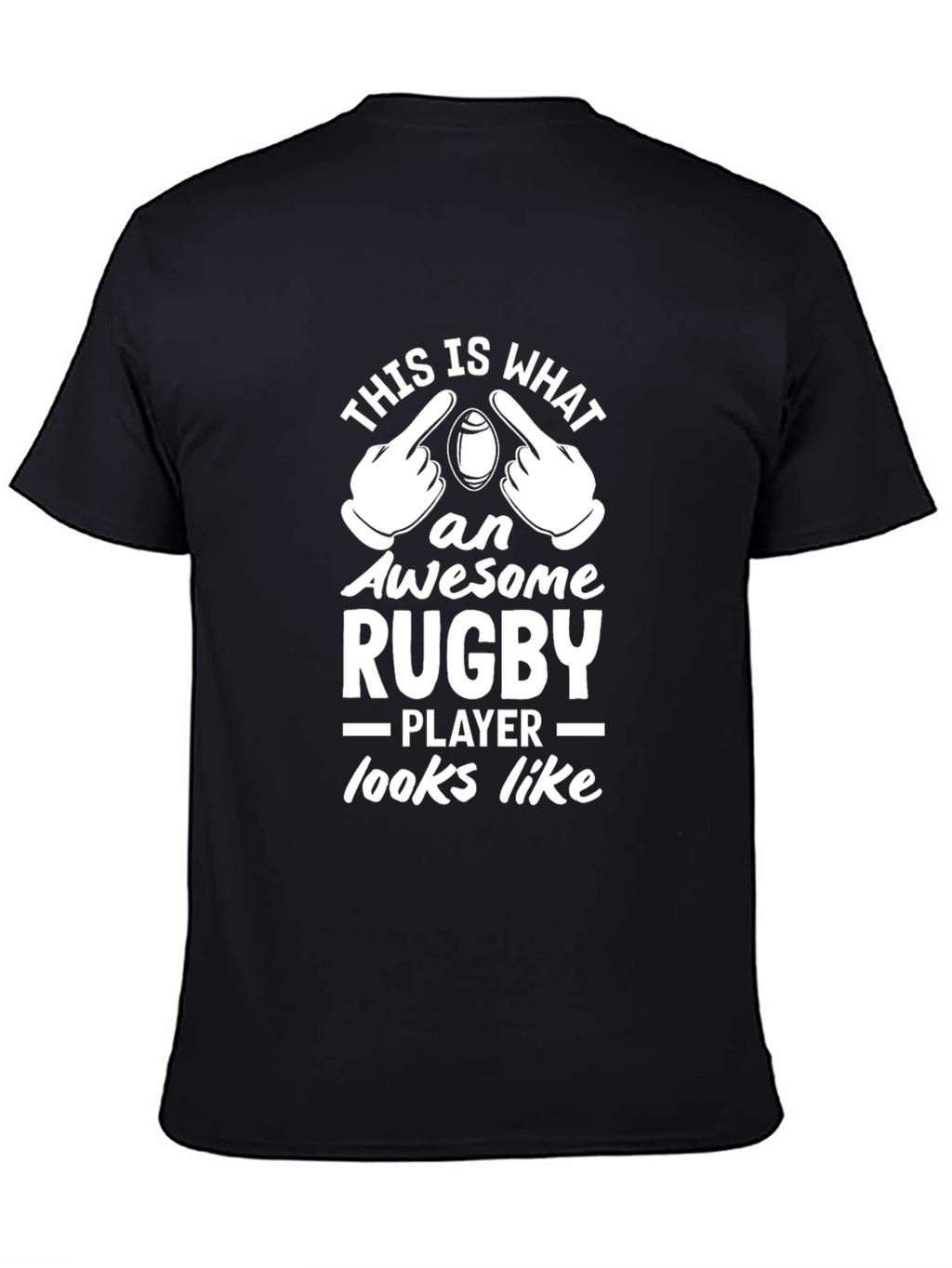 Awesome Rugby Player Graphic T-Shirt