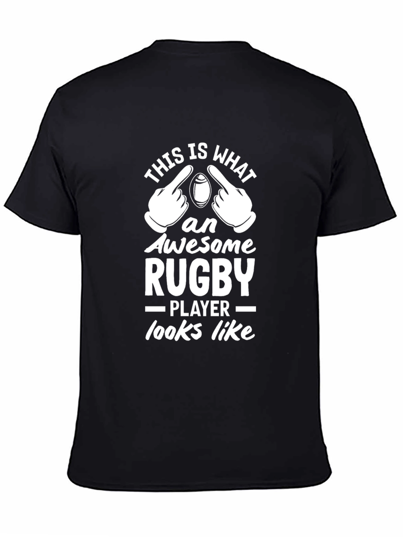 Awesome Rugby Player Graphic T-Shirt