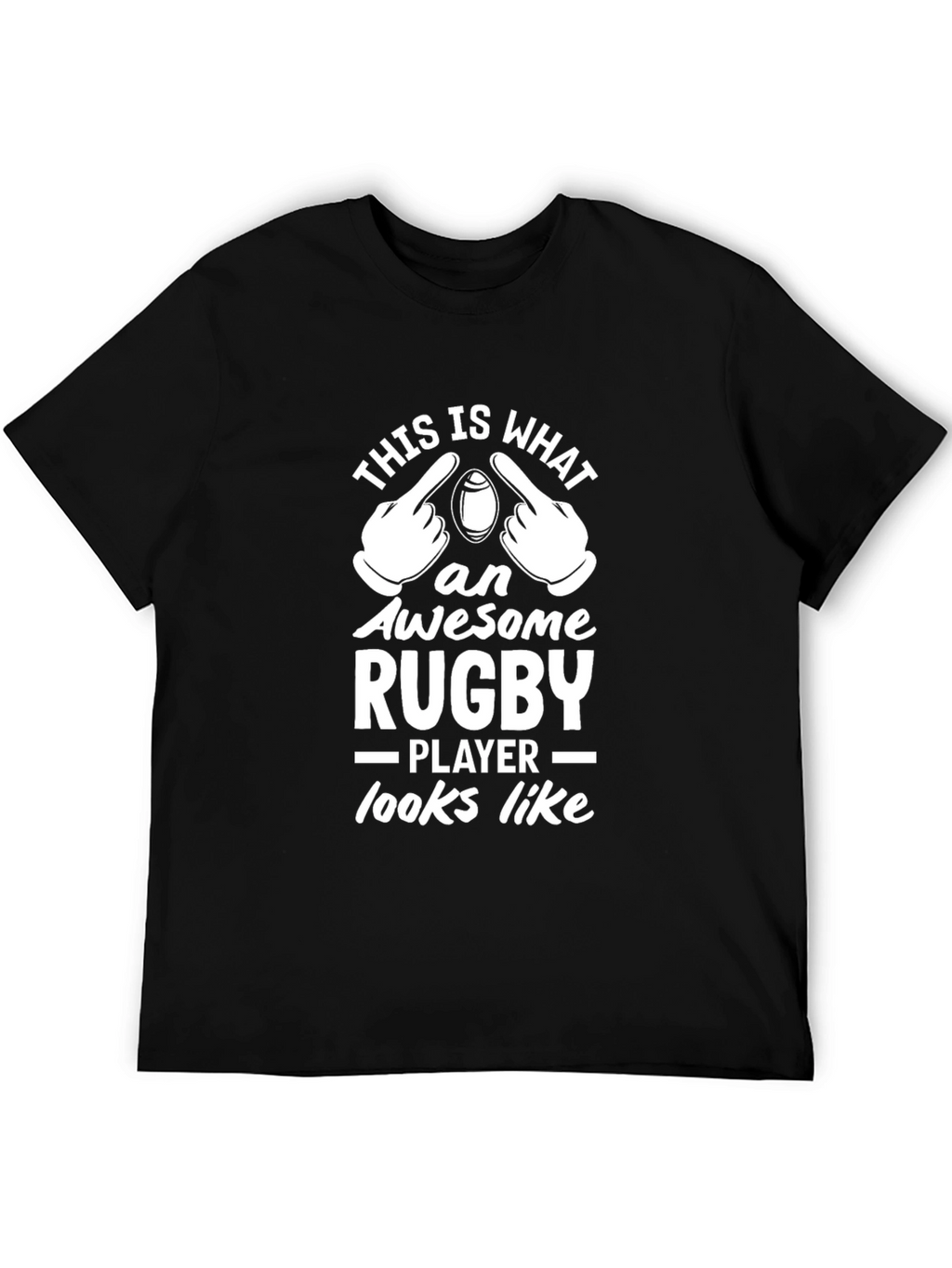 Awesome Rugby Player Graphic T-Shirt