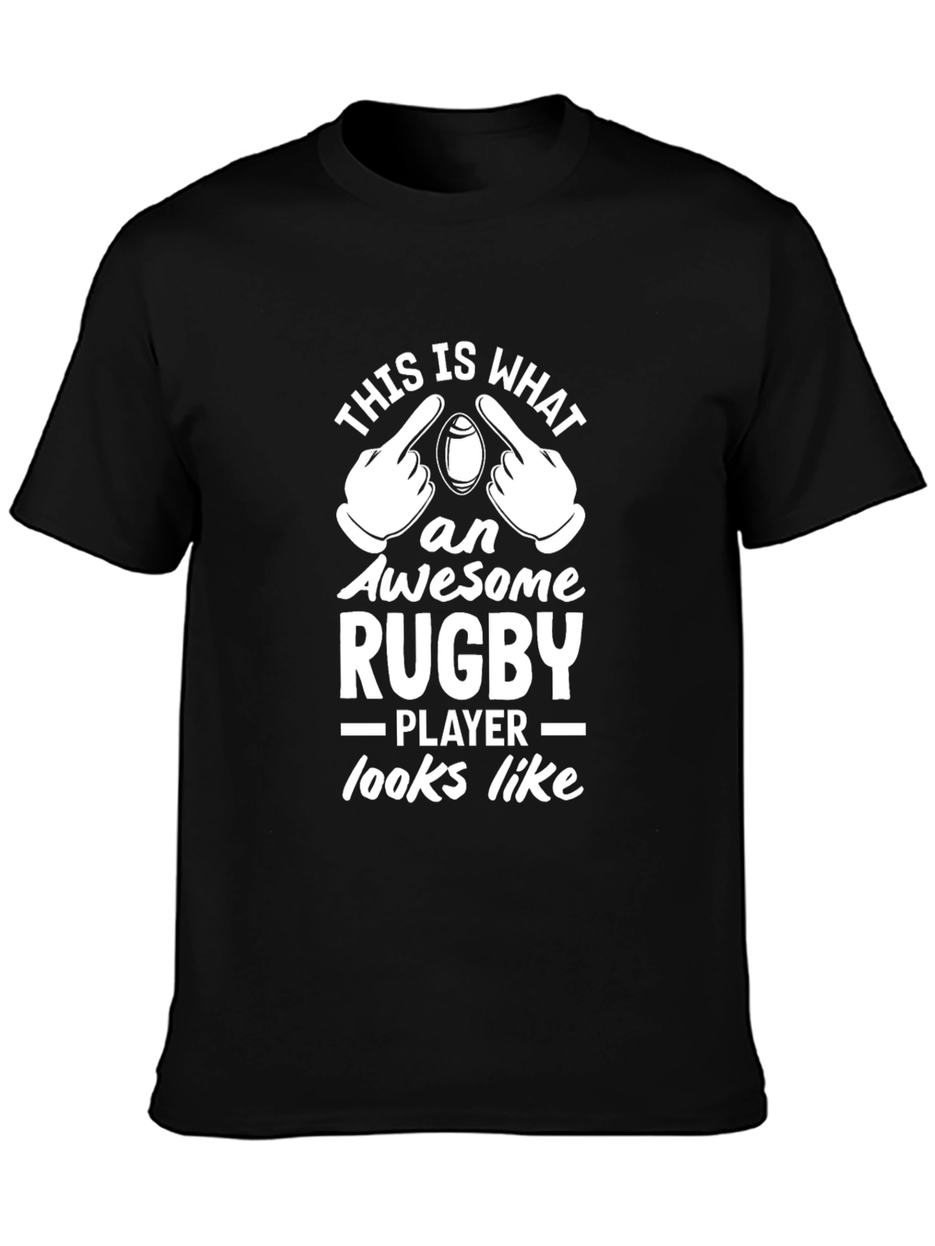 Awesome Rugby Player Graphic T-Shirt