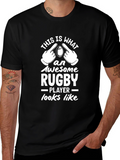 Awesome Rugby Player Graphic T-Shirt
