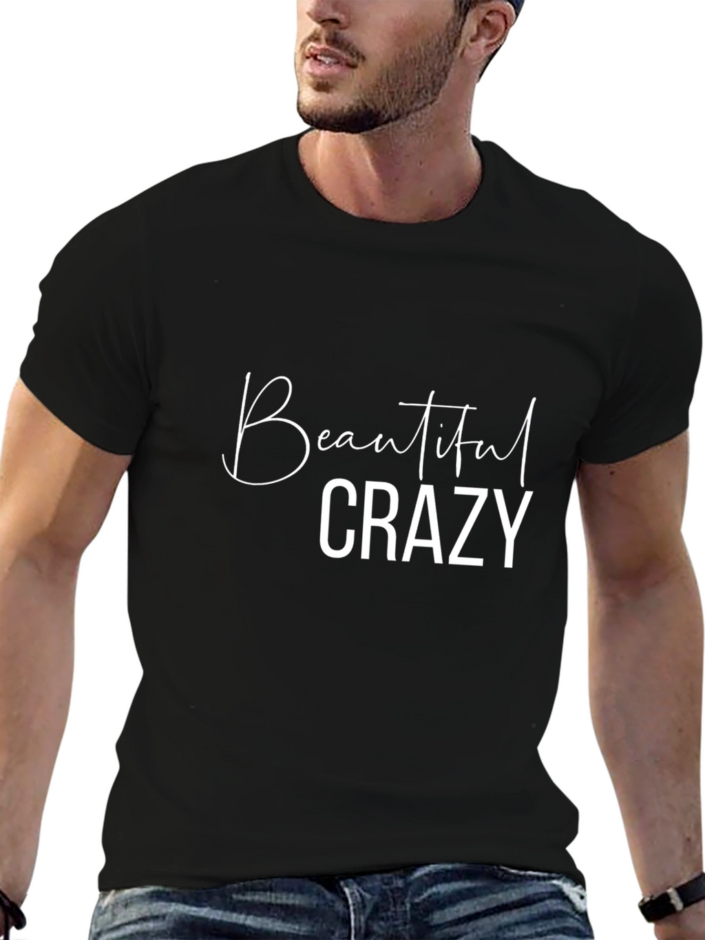 Beautiful Crazy Black T-Shirt for Men