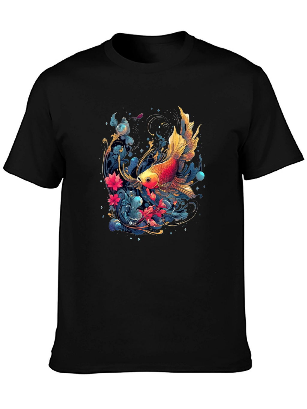 Goldfish Graphic Tee - Unique Artistic Design