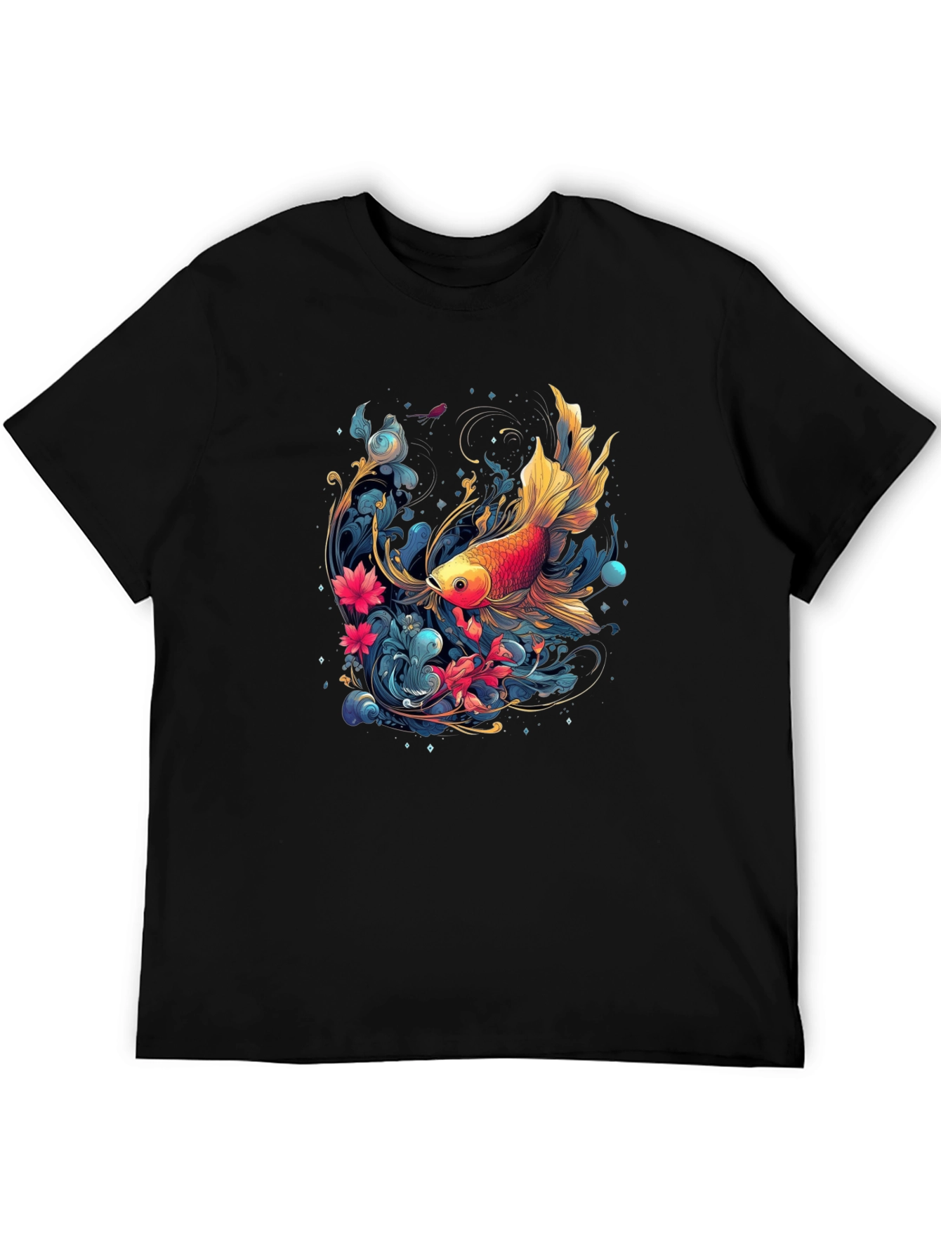 Goldfish Graphic Tee - Unique Artistic Design