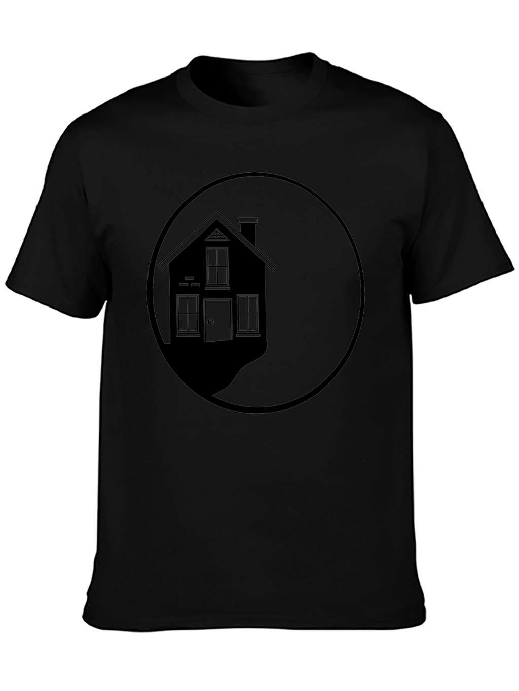 House Graphic Black T-Shirt
