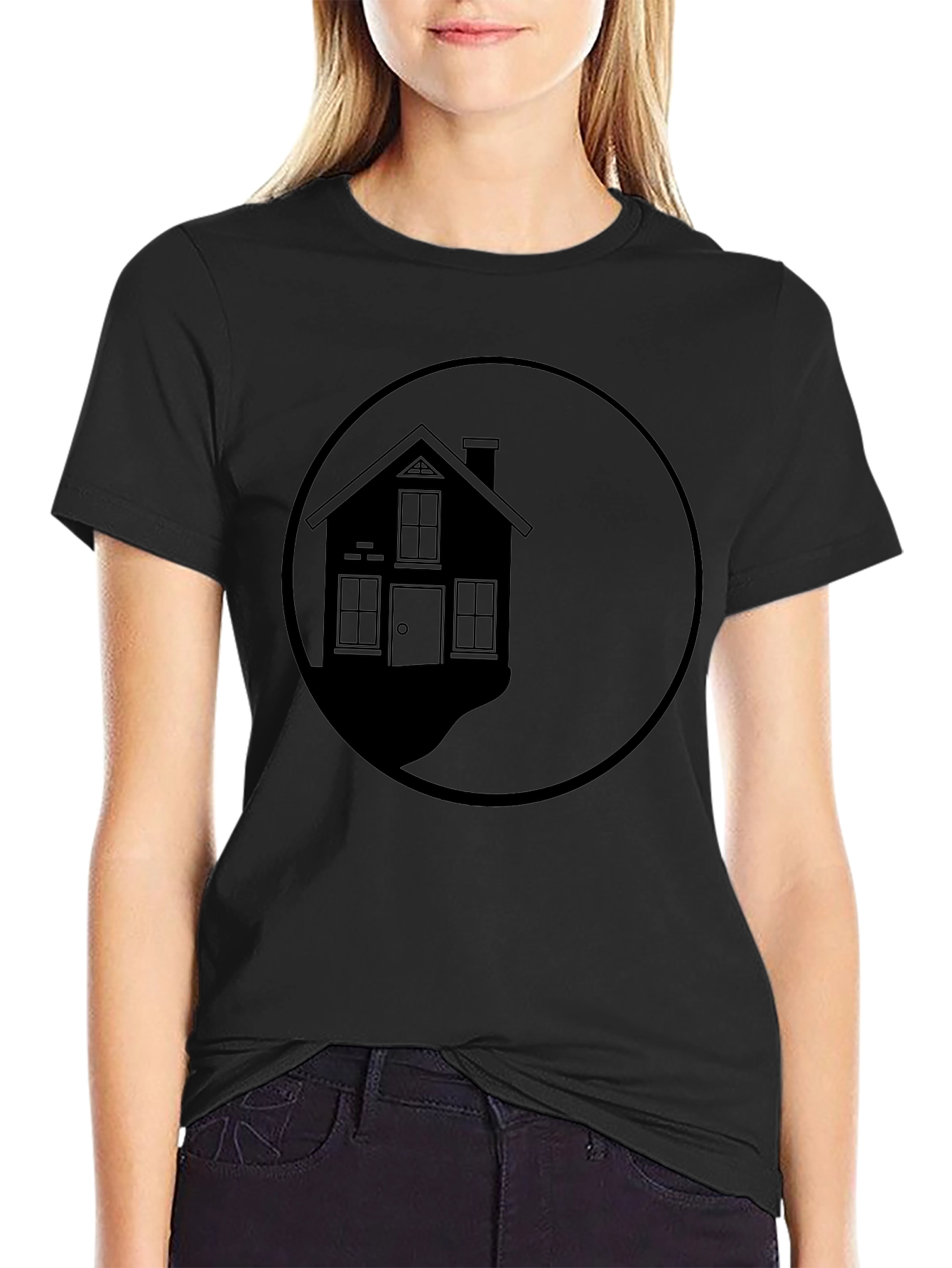 House Graphic Black T-Shirt