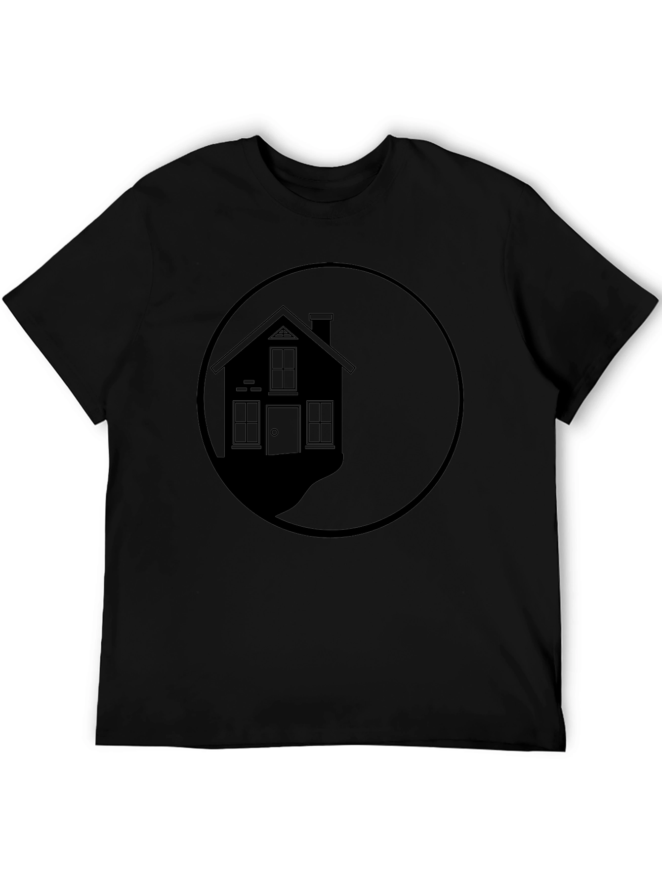 House Graphic Black T-Shirt