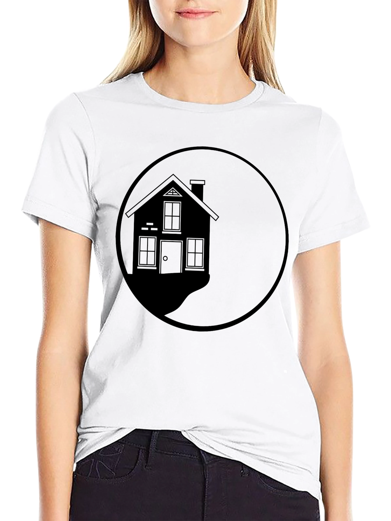 House Graphic Black T-Shirt
