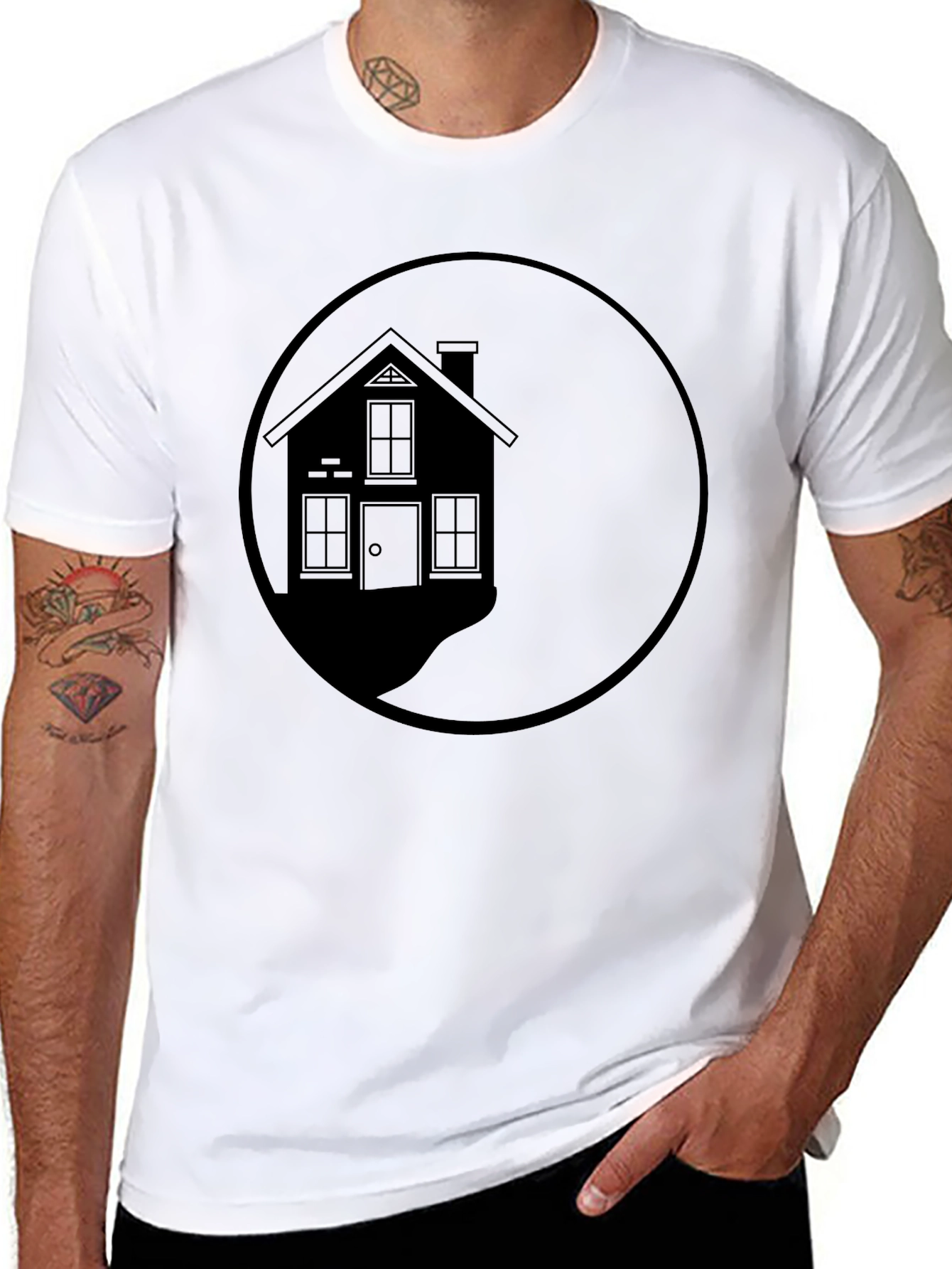 House Graphic Black T-Shirt