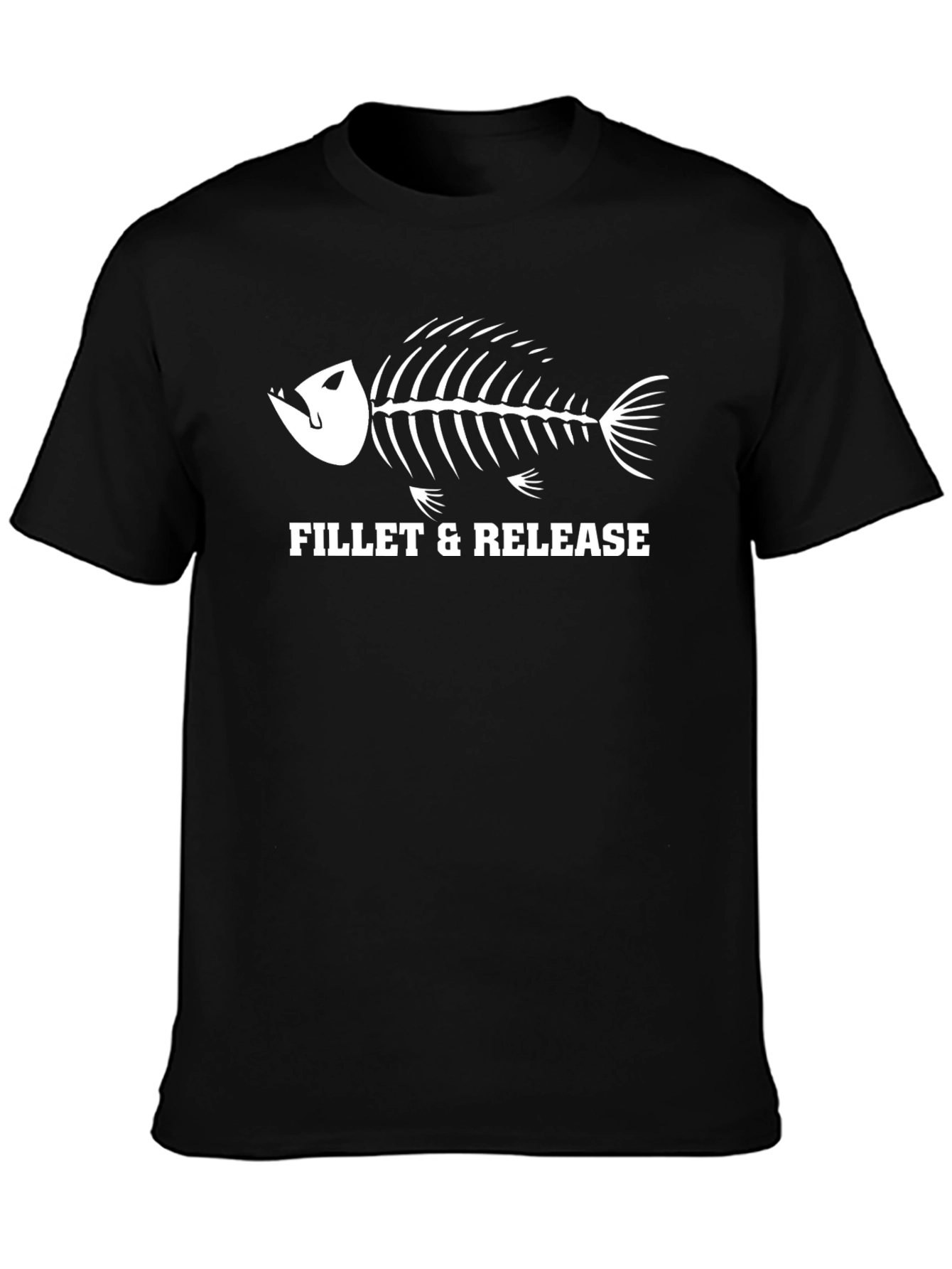 Fillet & Release Fish Skeleton Graphic T-Shirt